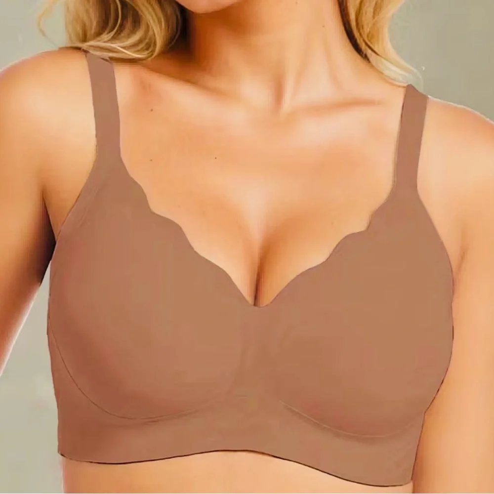 Wireless Comfort Elegant Tan Bra